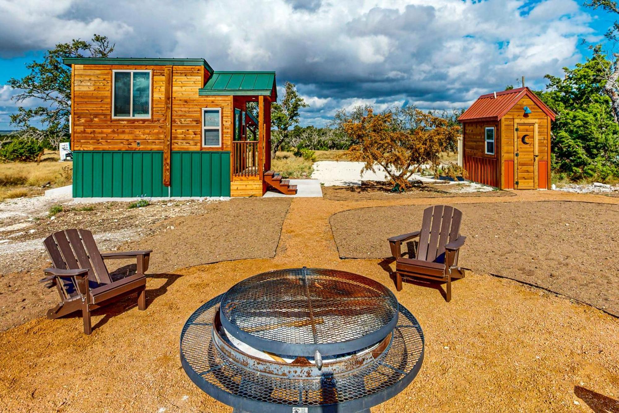 Green Cabin On The Ranch Hotell Harper Exteriör bild